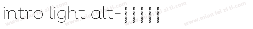 intro light alt字体转换